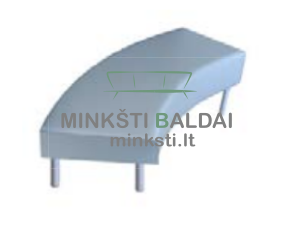 Modulinis minkštasuolis „Shad“ lenktas dvivietis