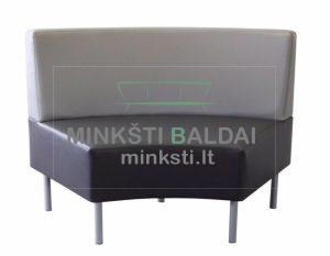 Modulinis minkštasuolis „Shad“ lenktas dvivietis su atlošu