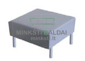Modulinis minkštasuolis „Shad“ vienvietis